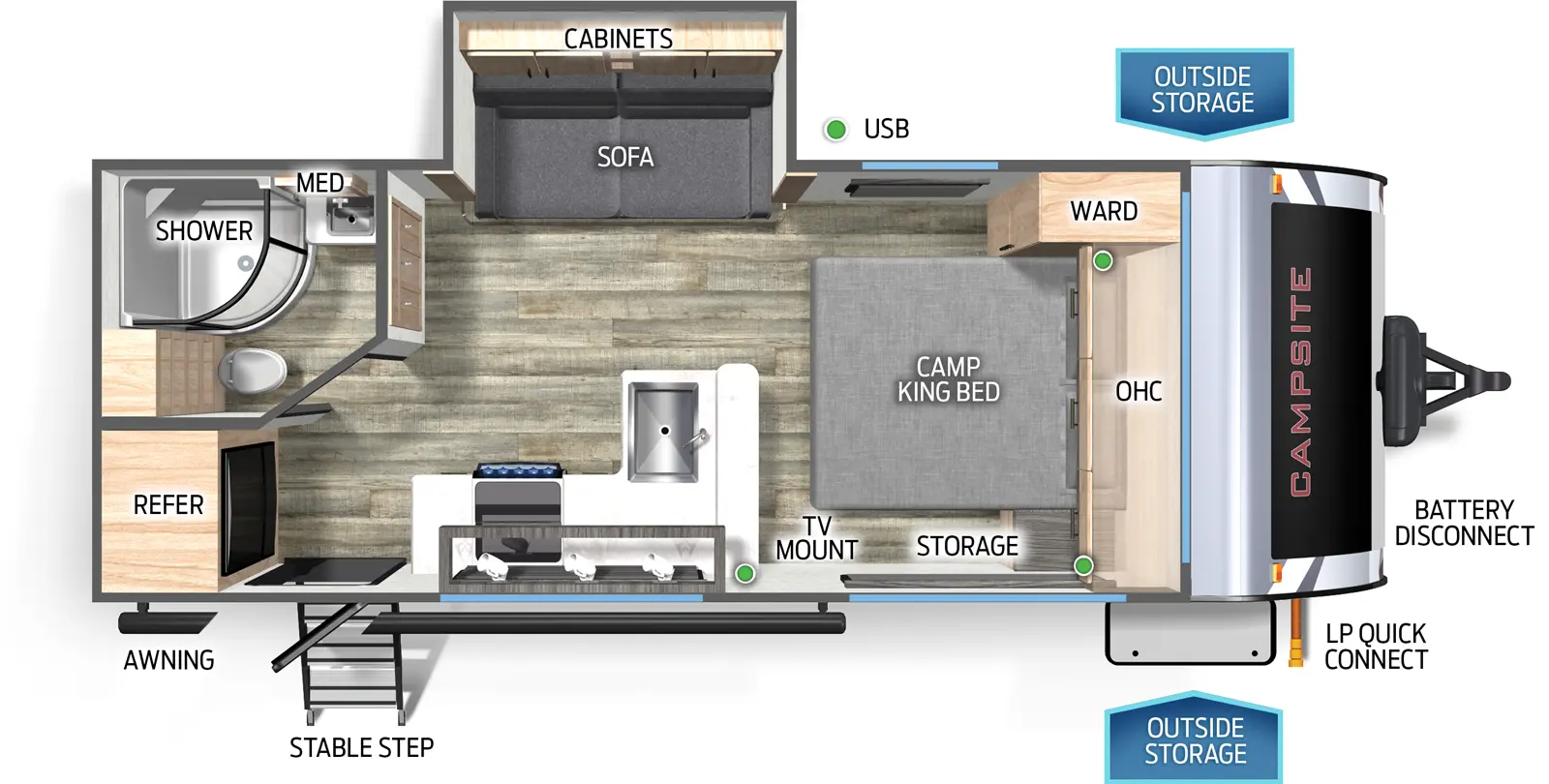 Campsite Ultra 19KB Floorplan
